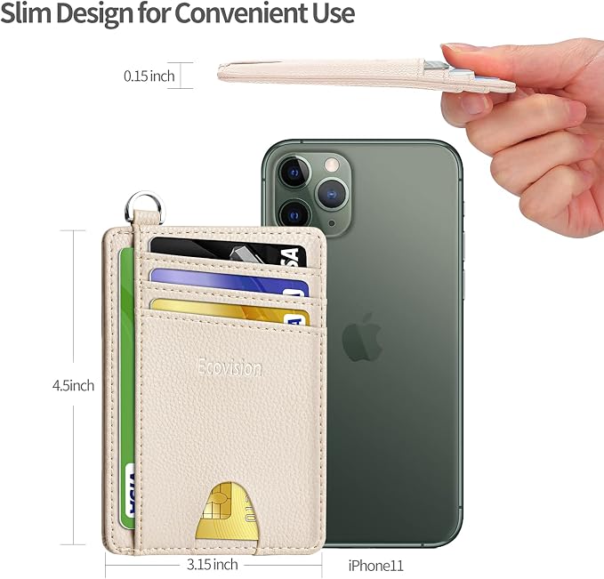 Slim Minimalist Front Pocket Wallet, RFID Blocking Credit Card Holder Wallet - Image 7