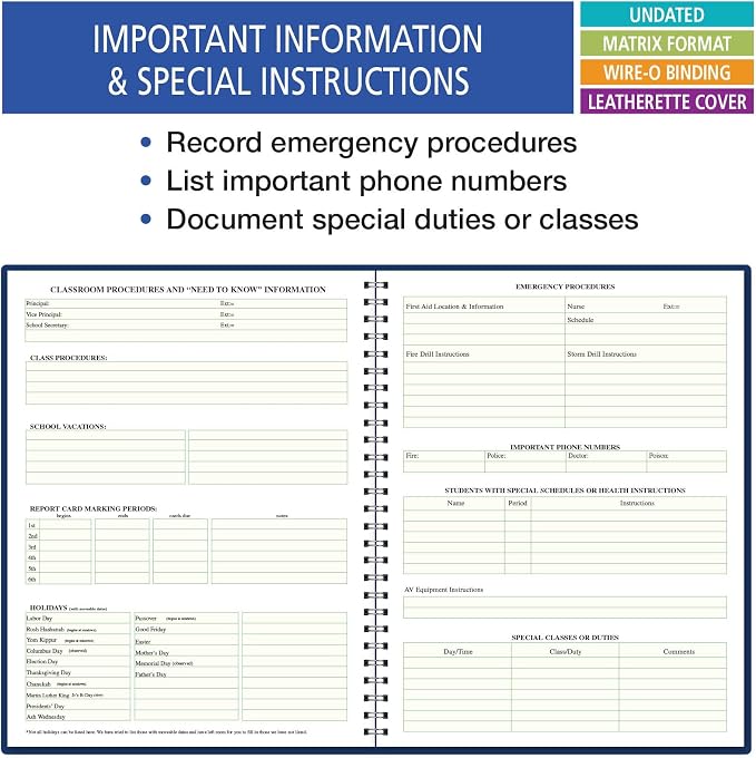 Elan Publishing Company 6 Period Teacher Lesson Plan; Days Vertically Down The - Image 6