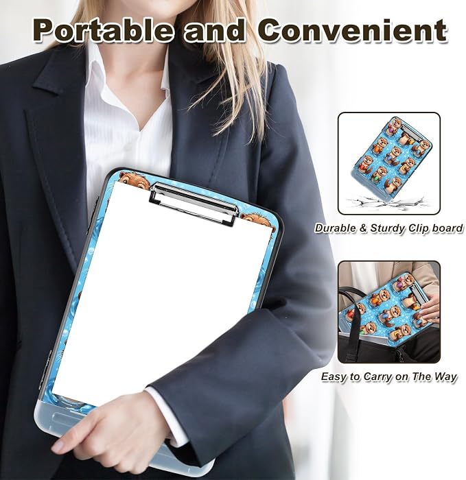 Clipboard with Storage, Nursing Clip Board 8.5 x 11 Storage Organization Box - Image 3