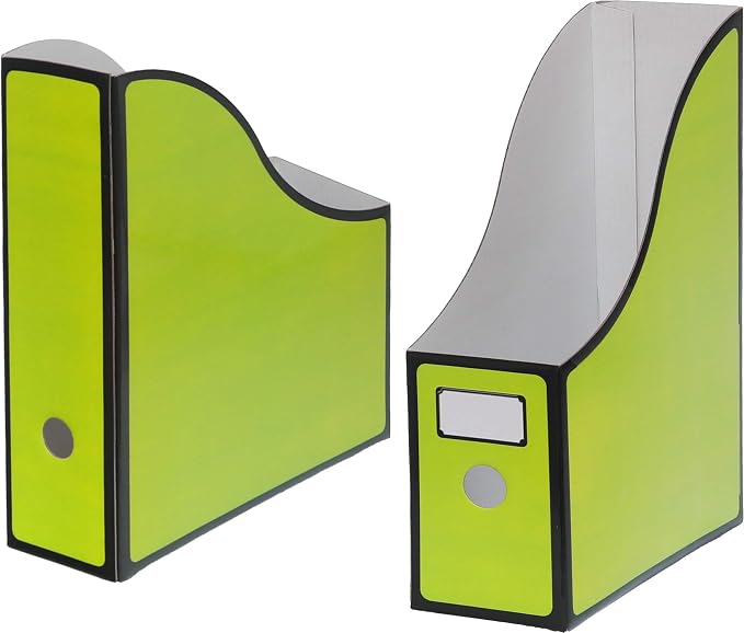 Simple Houseware 6-Pack Magazine File Holder Box, Foldable Cardboard Organizer - Image 6