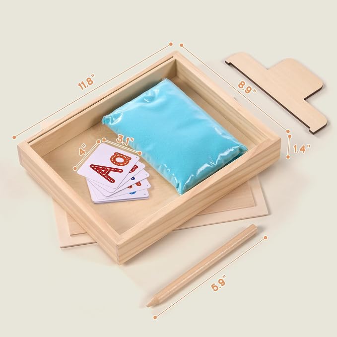 Montessori Sand Tray for Kids, Writing Play Sand Tray - Image 7