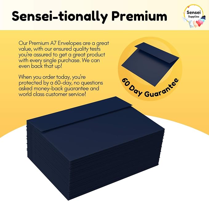 110 5x7 Navy Blue Invitation Envelopes - Image 4