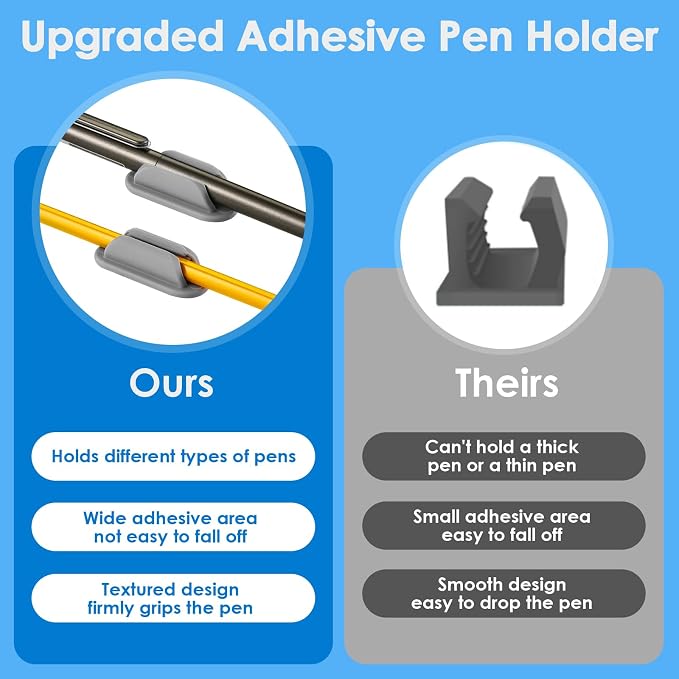VZZNN 20 PCS Adhesive Pencil Holders - Image 5