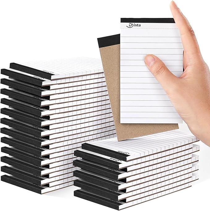 Dynta 36 Pcs Note Pads, 3x5 In Small Notepad, 80GSM White Lined Scratch Pads by Dynta