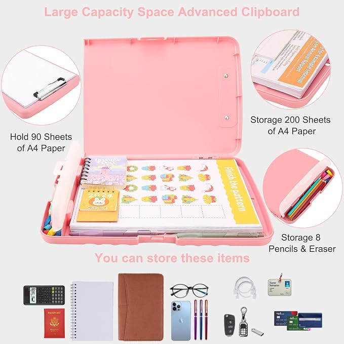 SFLHHDM Clipboard with Pen Holder, Legal Size Nursing Clipboards with Storage - Image 2
