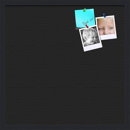 PinPix 24x24 Inch Cork Bulletin Board. This Decorative Framed Pin Board Comes with Desert Pastel Design and a Satin Black Frame. Ideal for Home Office Decor or Message Board (PinPix-1815)-DeskLoop Office