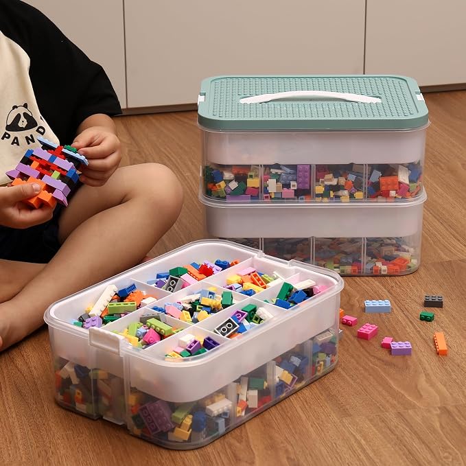 Douorgan Toy Storage Organizer for Lego Stackable Organizer Bins - Image 7