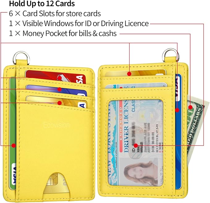 Slim Minimalist Front Pocket Wallet, RFID Blocking Credit Card Holder Wallet - Image 5