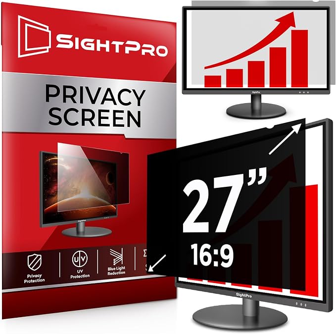 SightPro 27 Inch 16:9 Computer Privacy Screen Filter by SightPro