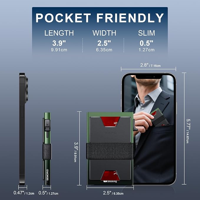 SEMORID Slim Aluminum Card Holder Wallet - Image 8