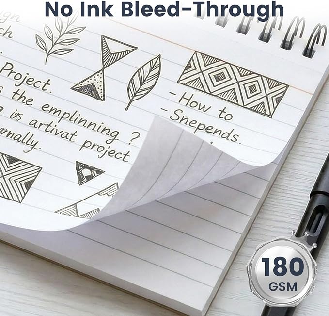 Koogel Spiral Index Cards 3x5 Ruled, Tear-Off Note Cards - Image 6