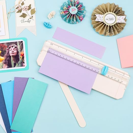 Mini Paper Trimmer with Extending Ruler, Paper Cutter with Cutting and Scoring - Image 2