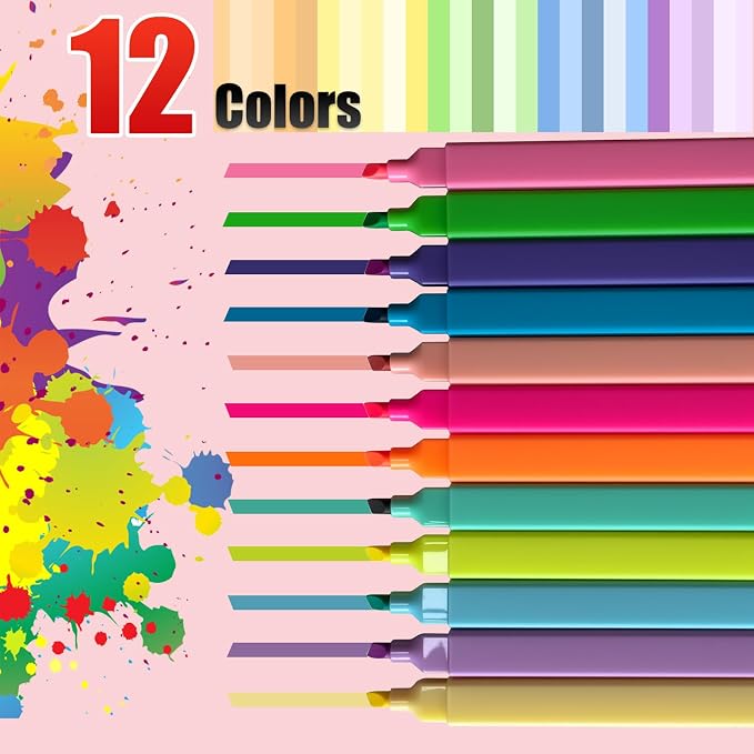 konket 12pc Bible Highlighters And Pens No Bleed Cute Highlighter - Image 2