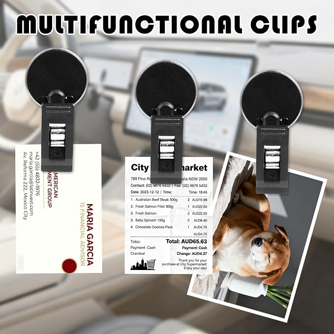 6Pcs Car Note Pad Holder, Self-Adhesive Windshield Ticket Clip - Image 3
