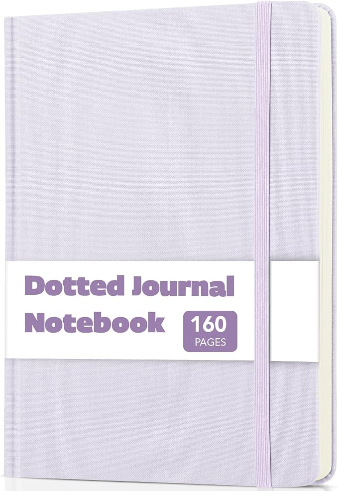 Mr. Pen- Dotted Journal Notebook, A5 Medium Size | 160 Pages, Fabric Hardcover by MrPen
