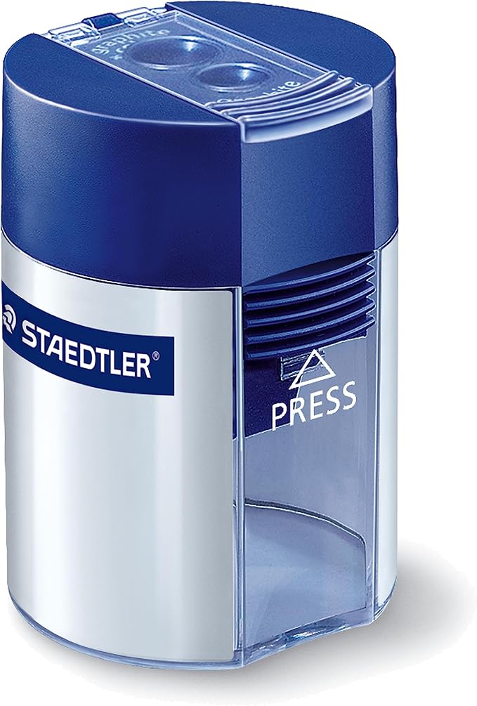 STAEDTLER Double-Hole Tub Pencil Sharpener: Dual Size Manual Sharpener - Image 4