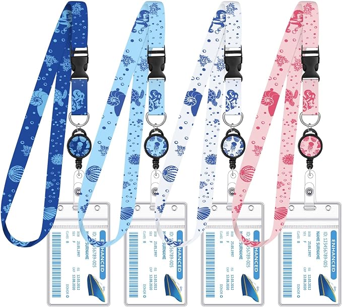 HONSIO 4 Pack Cruise Lanyard for Ship Cards Lanyards by HONSIO