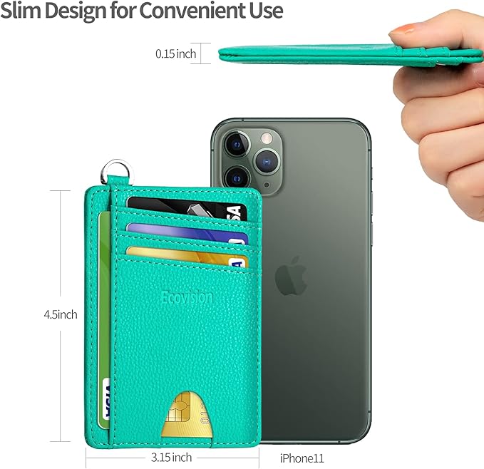 Slim Minimalist Front Pocket Wallet, RFID Blocking Credit Card Holder Wallet - Image 7