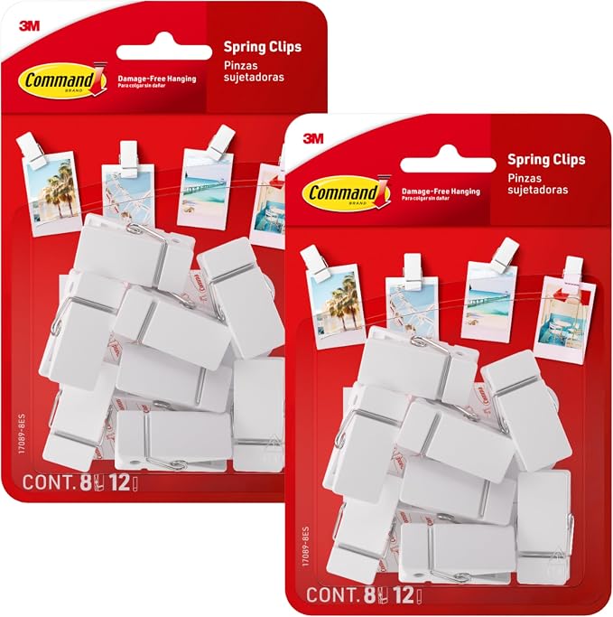 Command Spring Clips 2-Pack, Lightweight Decorations, and Office Organization – by Unknown