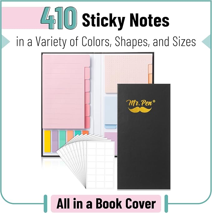 Mr. Pen- Sticky Notes Set, 410 Pack, Ruled | Dotted & Blank Notes - Image 2