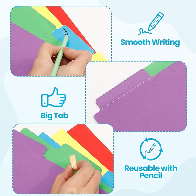 Thenshop 40 Sets/200 Pack Binder Dividers, Letter Size 9 X11.5 Inch 5 Tab - Image 3
