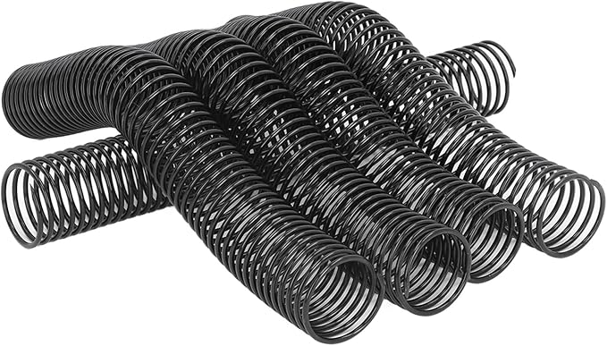 38mm Plastic Spiral Binding Coil, 4:1 Pitch, 310 Sheets Capacity, 360° Rotation, 18 Pcs Set, Suitable for Letter Sized Paper with Versatile Application, for Office Documents,-DeskLoop Office