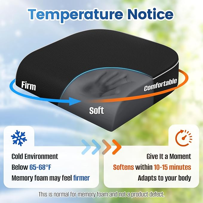 SweetSlubr Seat Cushion for Tailbone Pain Relief, Office Chair Cushion - Image 8