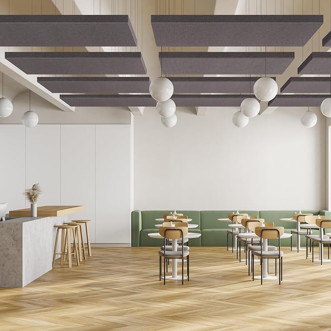 2” Thick Acoustic Panels with Hanging Brackets to the Wall, Mud Grey - Image 2