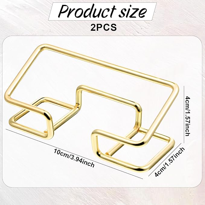 Skrfren 2Pcs Metal Business Card Holder - Image 2