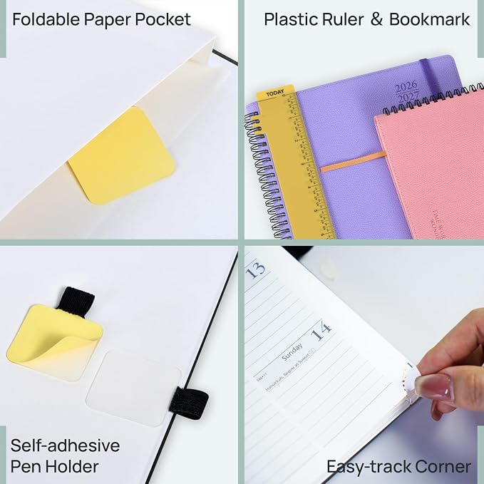 POPRUN 2026-2027 Academic Weekly Planner, Large 8.5" x 10.5" Horizontal Layout - Image 6