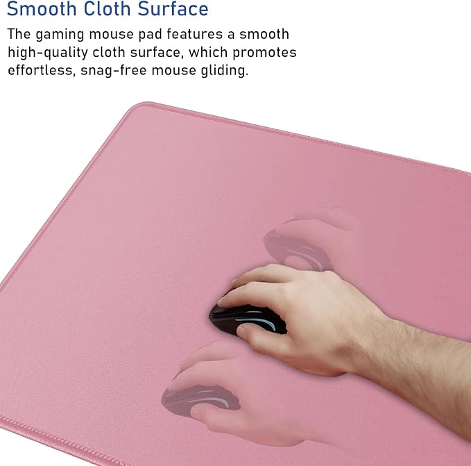 Large Mouse Pad with Stitched Edges, Durable Non-Slip Natural Rubber Base - Image 5