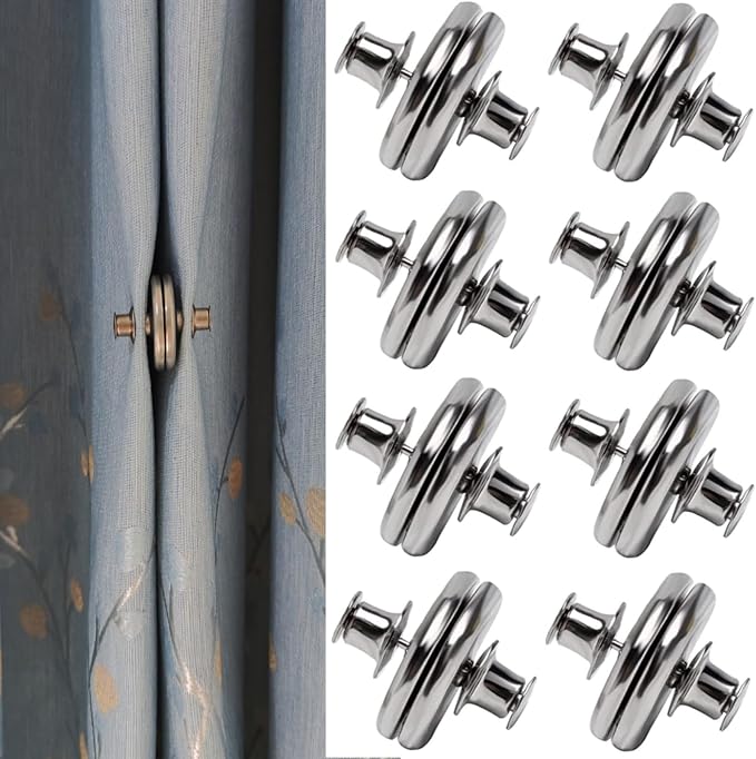8 Pairs Curtain Magnets Closure, Magnetic Curtain Clips by Yteseery
