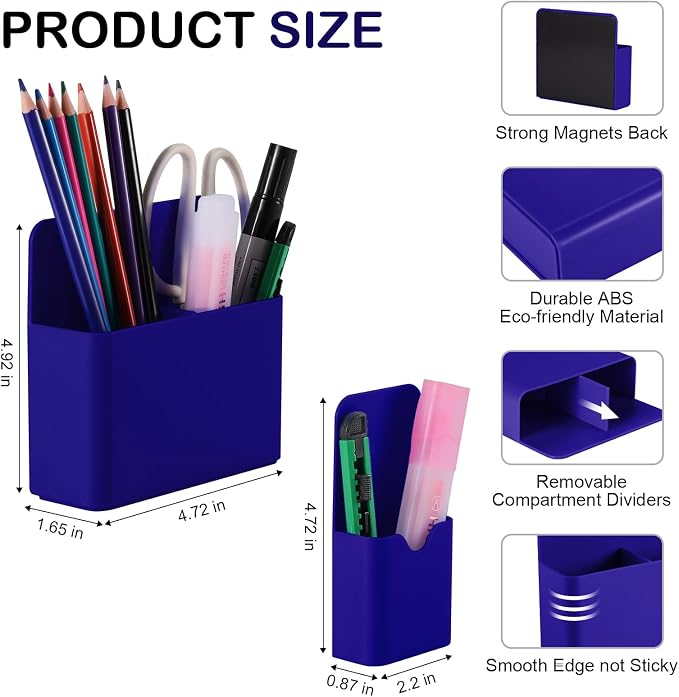 KITANIS Magnetic Pen Holder, 2 Pack Magnetic Dry Erase Marker Holder - Image 2