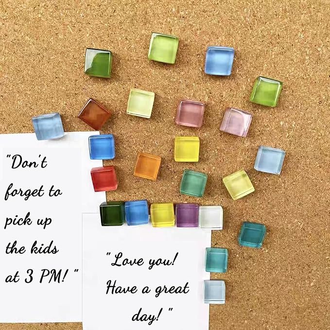 24pcs Decorative Cute Push Pins Glass Teal Thumbtacks Thumb Tacks Pushpins - Image 4