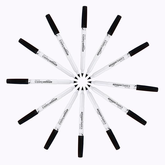 Amazon Basics Low Odor Ultra Fine Tip Dry Erase Whiteboard Markers - Image 5