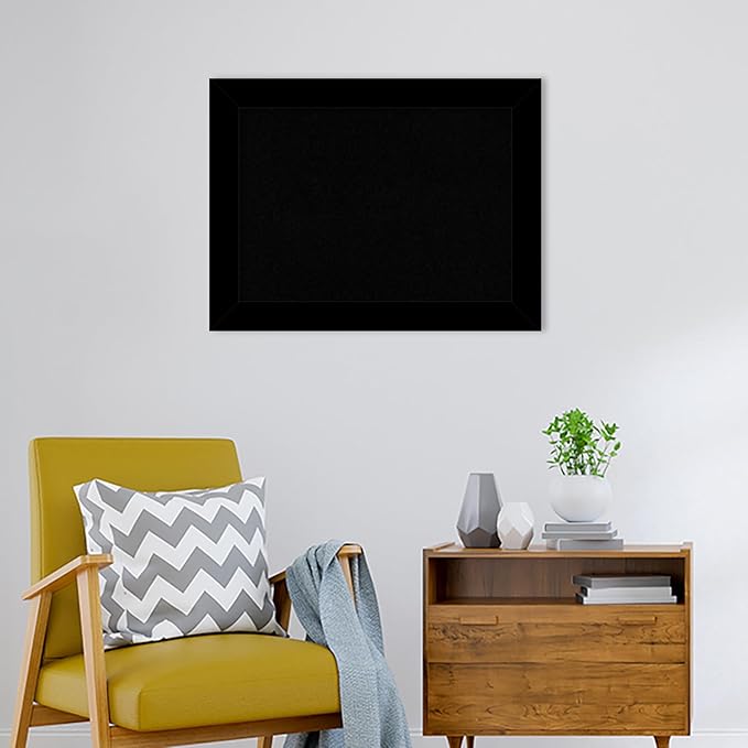 Amanti Art Black Cork Board for Wall, 25x33 Vision Board with Black Wood Frame, Medium Corkboard Office Decor for Home Organization, Casual Corkboard Pinboard to Display Items for Home Organization-DeskLoop Office