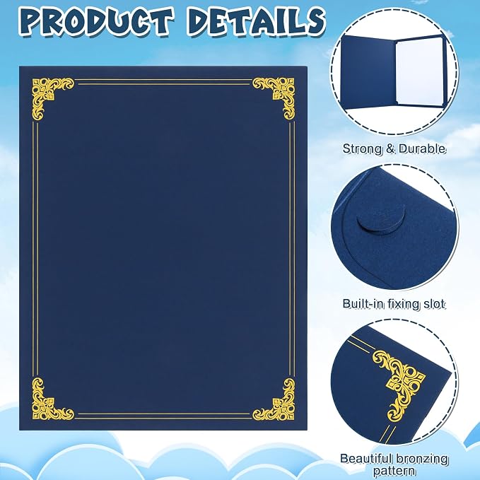 Certificate Holders, 24 Pack Navy Blue Diploma Holders - Image 4