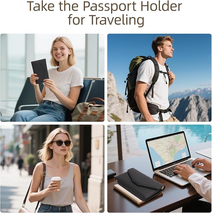 ZOPPEN Mulit-purpose Rfid Blocking Passport Holder Travel Wallet Passport and - Image 8