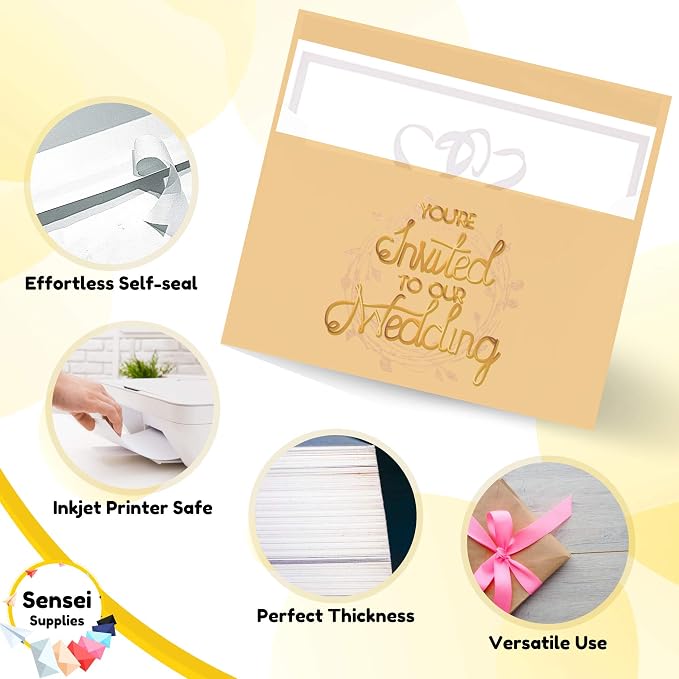 110 5x7 Kraft Brown Invitation Envelopes - Image 2