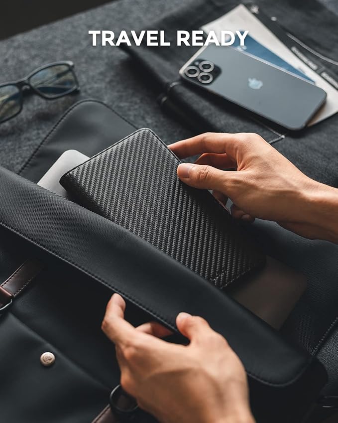 VULKIT Passport Holder Wallet RFID Blocking Travel Wallet - Image 5