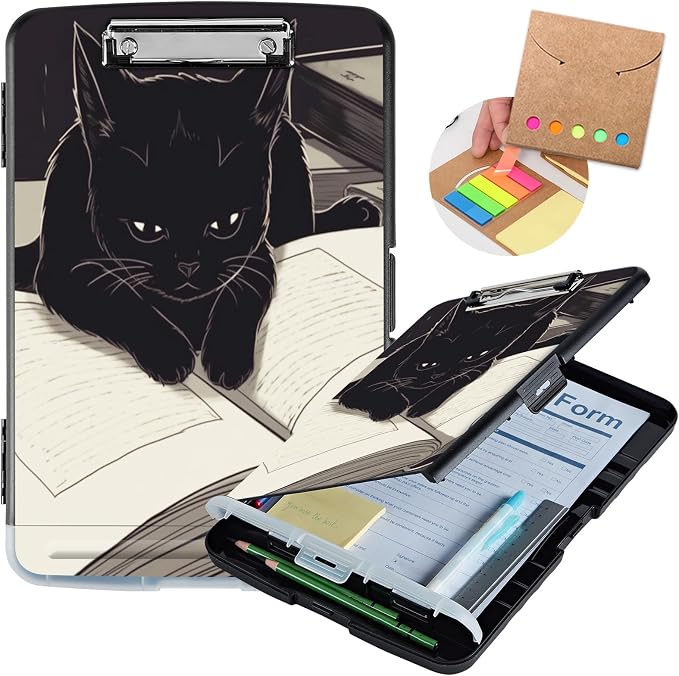 Clipboard with Storage, Heavy Duty Plastic Storage Clipboard with Low Profile by Unknown