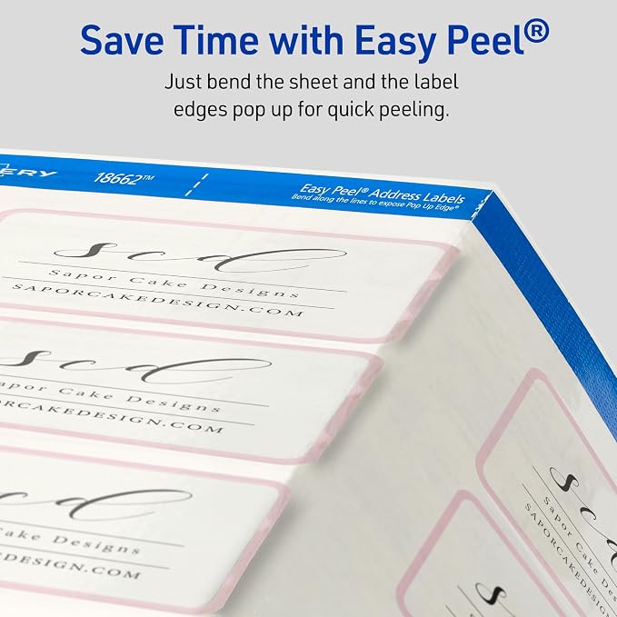 Avery Printable Address Labels, Sure Feed Technology, 1-1/3" x 4", Matte Clear - Image 9