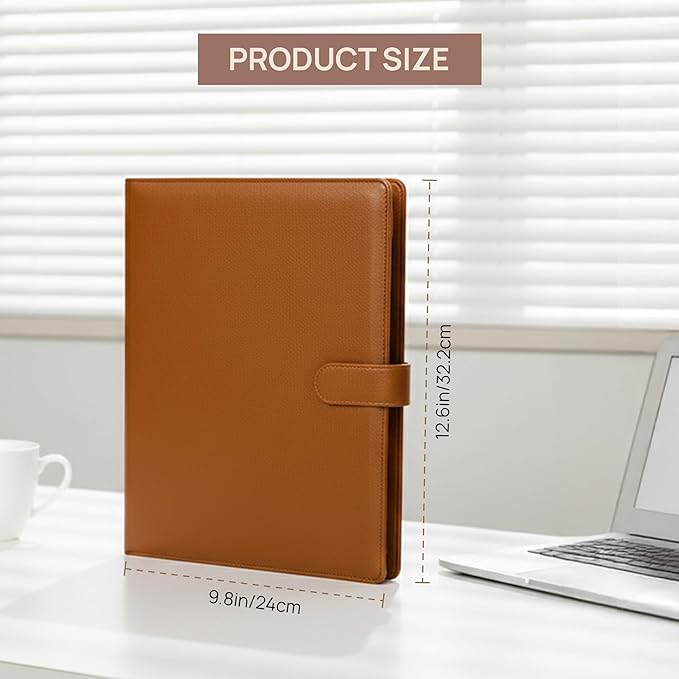 Professional Padfolio with Notepad Included | Faux Leather Portfolio Folder - Image 5
