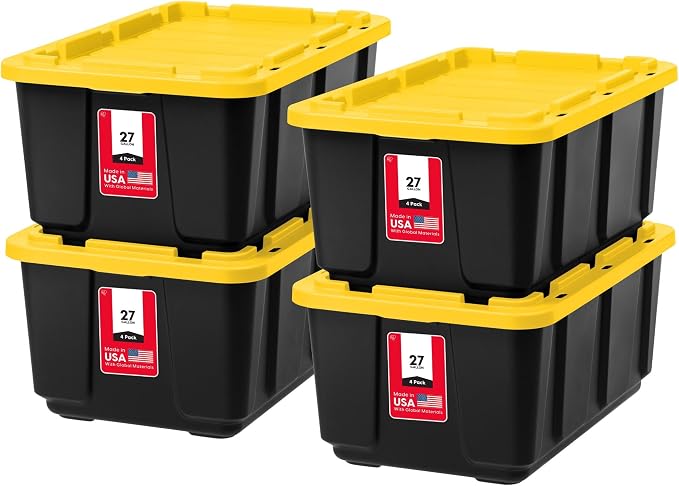 IRIS USA 4-Pack 27 Gallon Storage Bins by IRISUSA