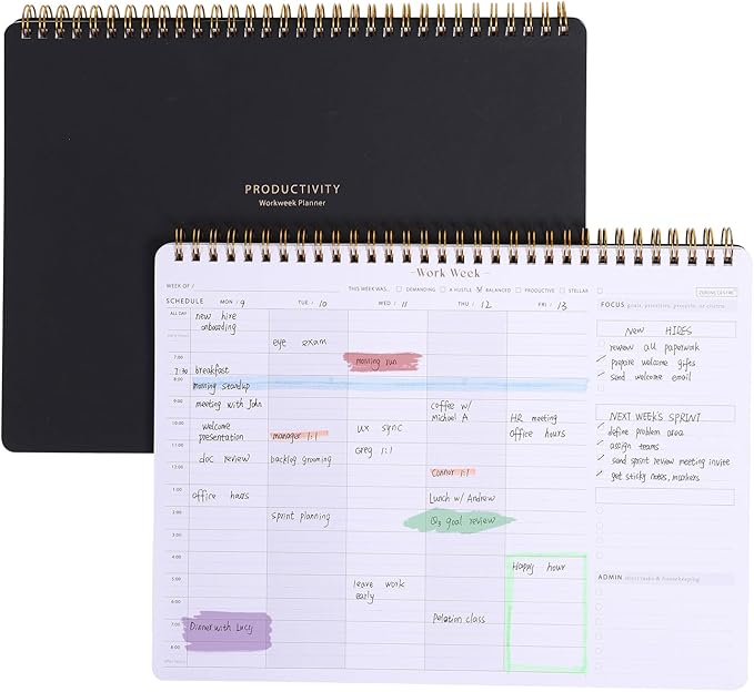 Weekly To Do List Planner with Hourly Schedule by ZeroneCentre