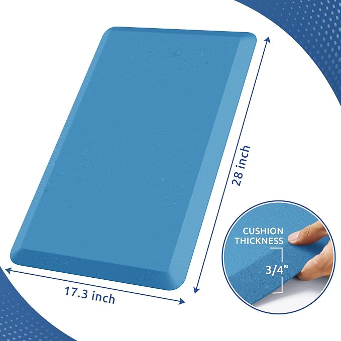 KitchenClouds Kitchen Mat Cushioned Anti Fatigue Kitchen Rug 0.75inch Water - Image 2