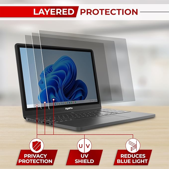 SightPro 14 Inch 16:9 Laptop Privacy Screen Filter - Image 9
