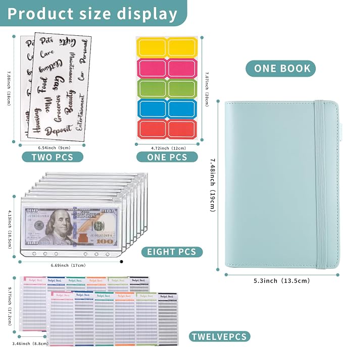 NICOOTH Budget Binder A6 Money Saving Binder - Image 2