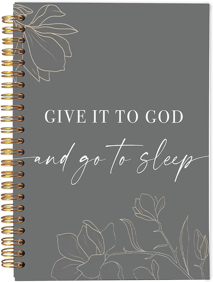Give It To God And Go To Sleep Spiral Notebook, Bible Notebook Journal by Ecezatik
