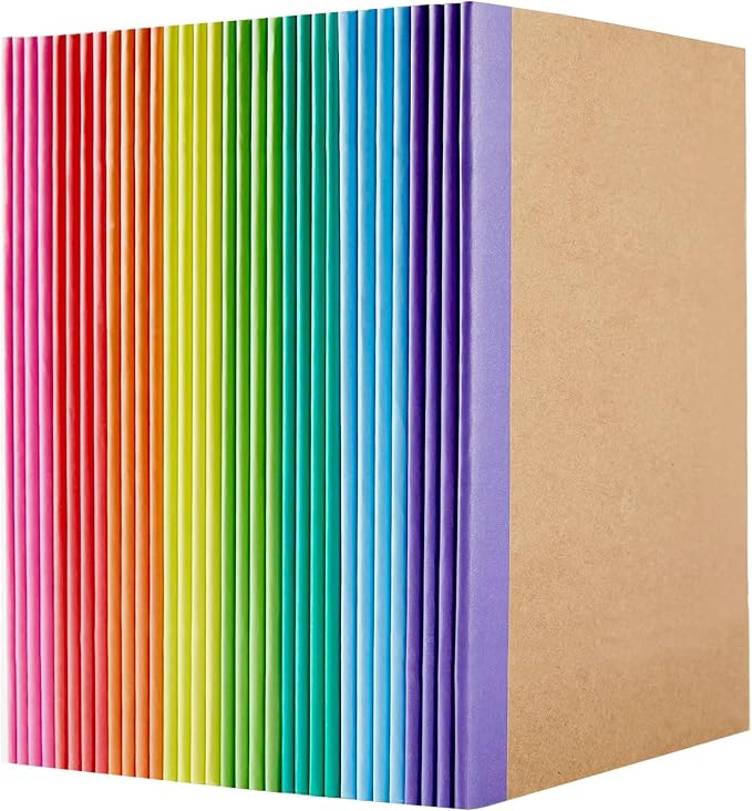 50 Pack A5 Lined Kraft Notebook Journals 8.3x5.5 In，Travel Journals Notebooks by PetPartisan